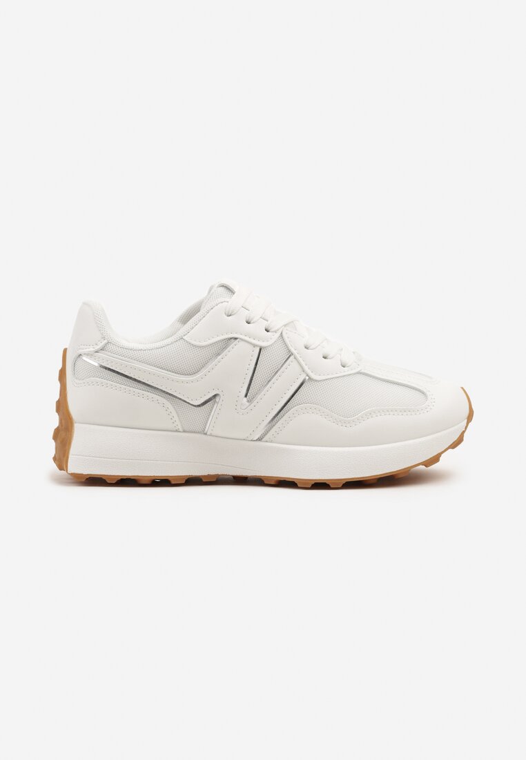 Białe Sneakersy Ozdobione Geometrycznym Motywem Zdivena