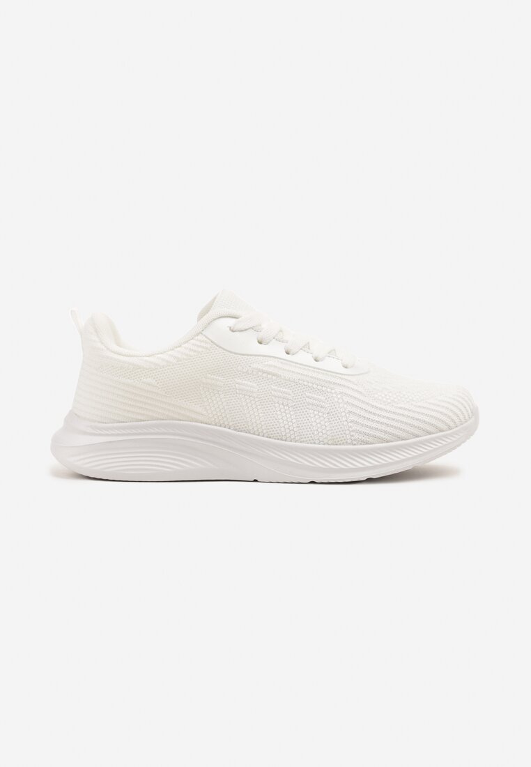 Białe Buty Sportowe Sneakersy z Tłoczonym Wzorem Amosira
