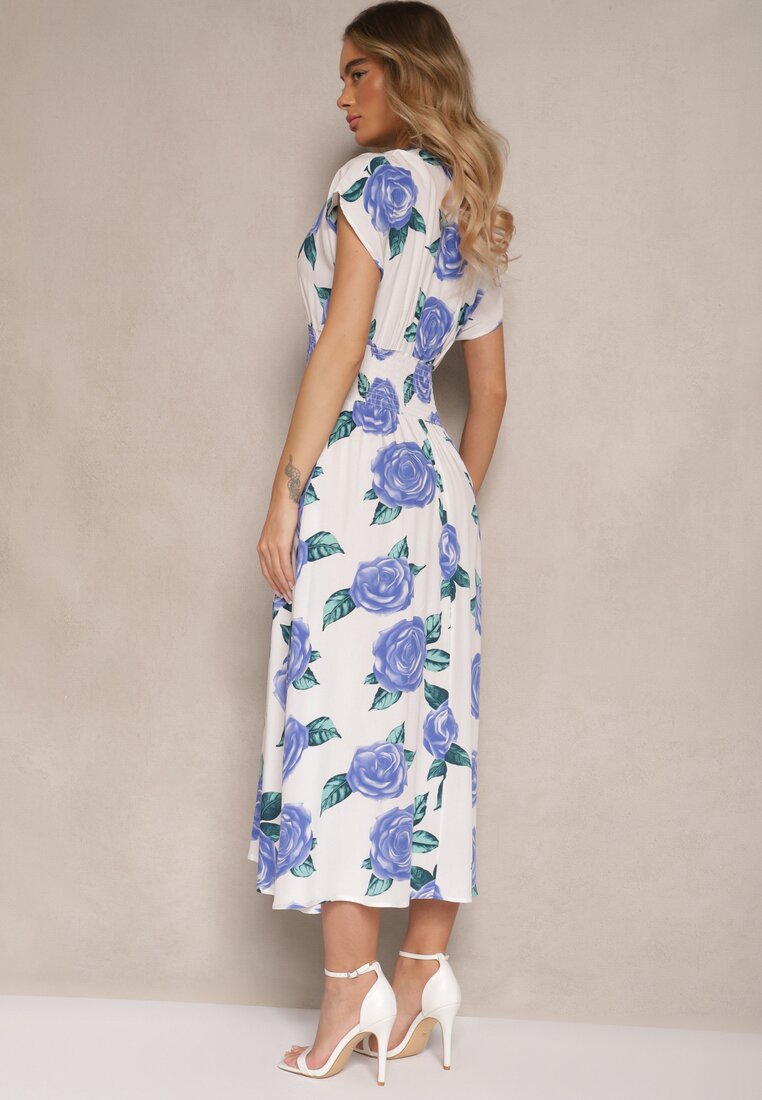 Rochie Tdivaria Albastră cu alb