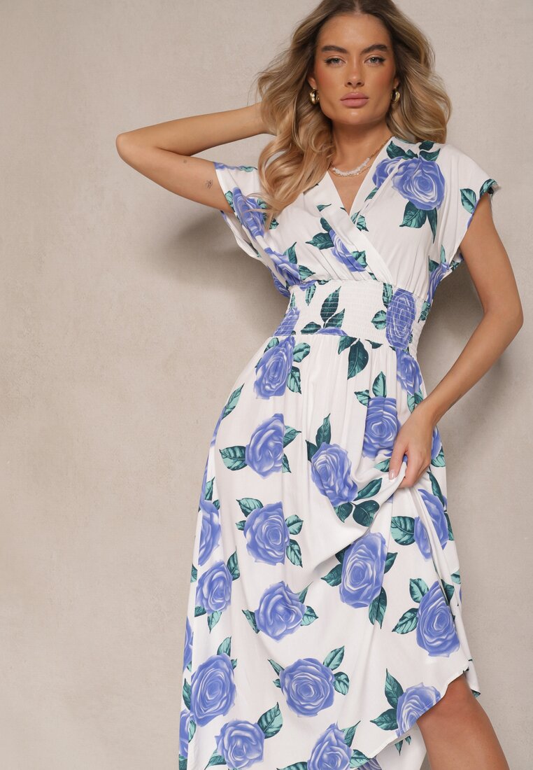 Rochie Tdivaria Albastră cu alb