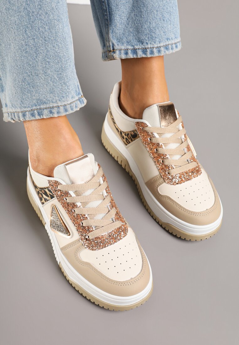 Sneakers Tillidara Bej închis