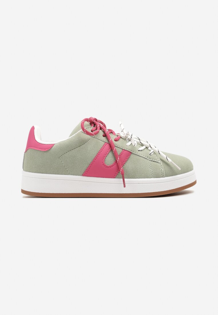 Sneakers Telindrela Verde cu fucsia
