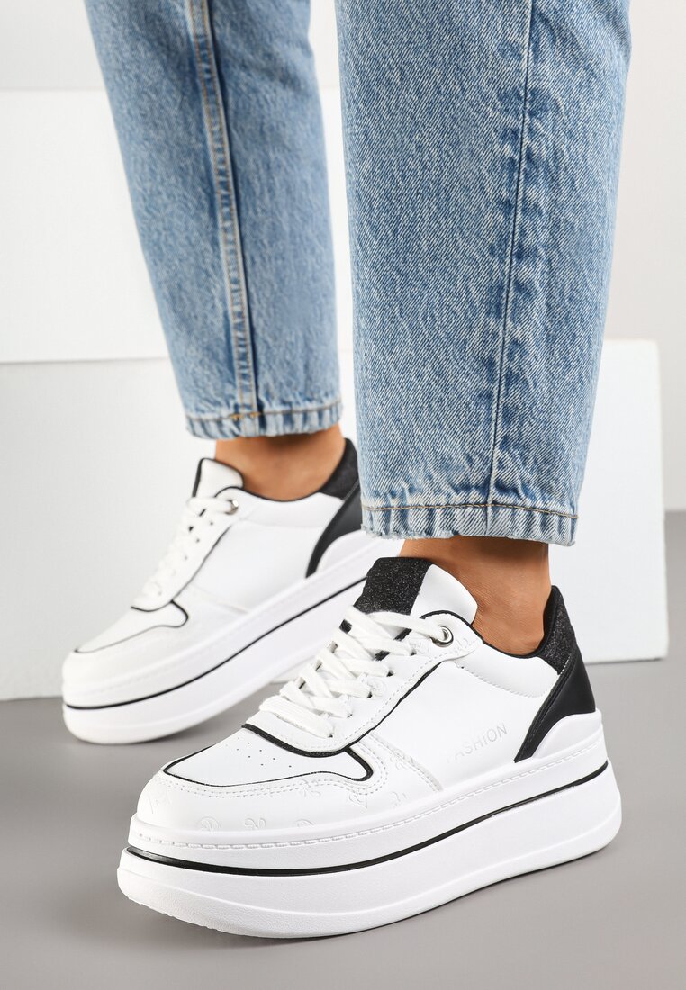 Sneakers Udivoria Alb cu negru