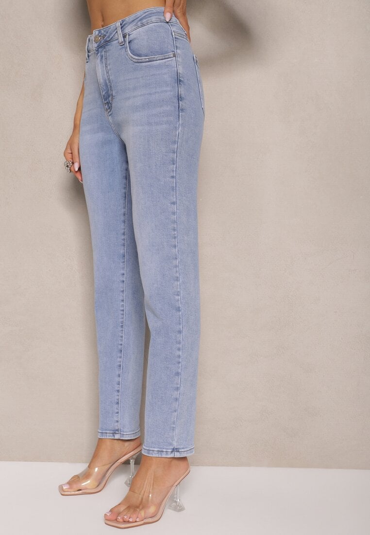 Jasnoniebieskie Jeansy Mom Fit High Waist Uliselia