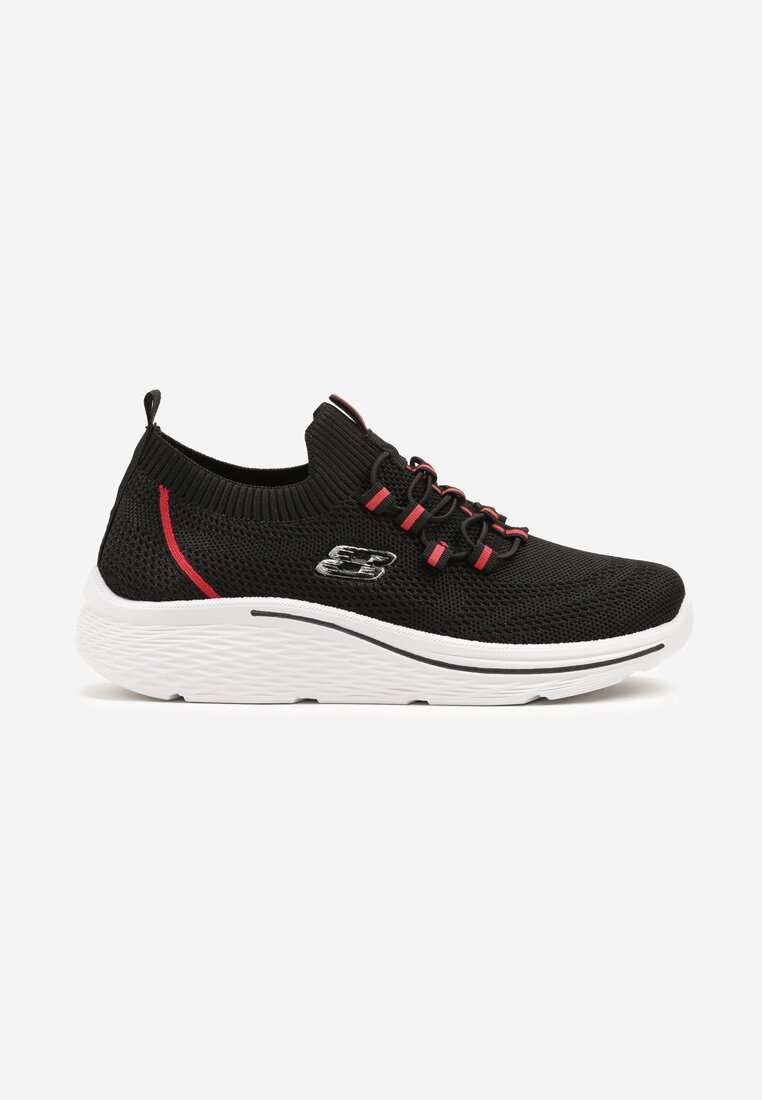 Czarne Wsuwane Buty Sportowe Sneakersy z Elastyczną Cholewką Telithiela