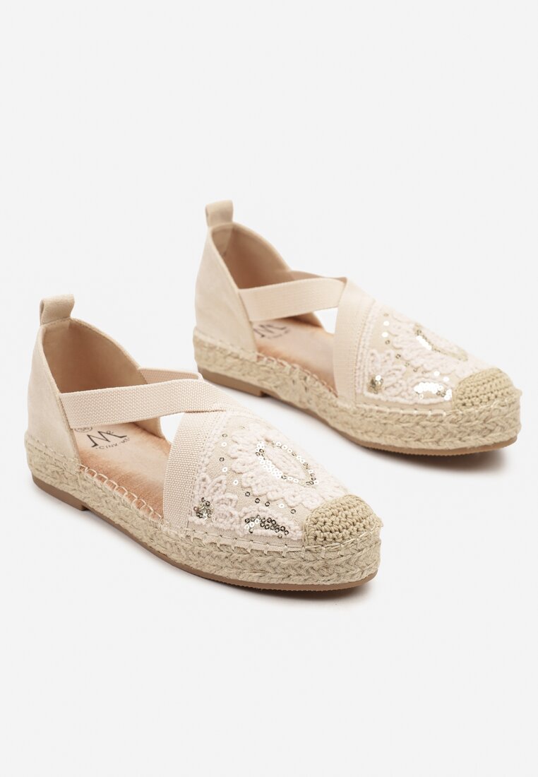 Espadrile Idariva Bej