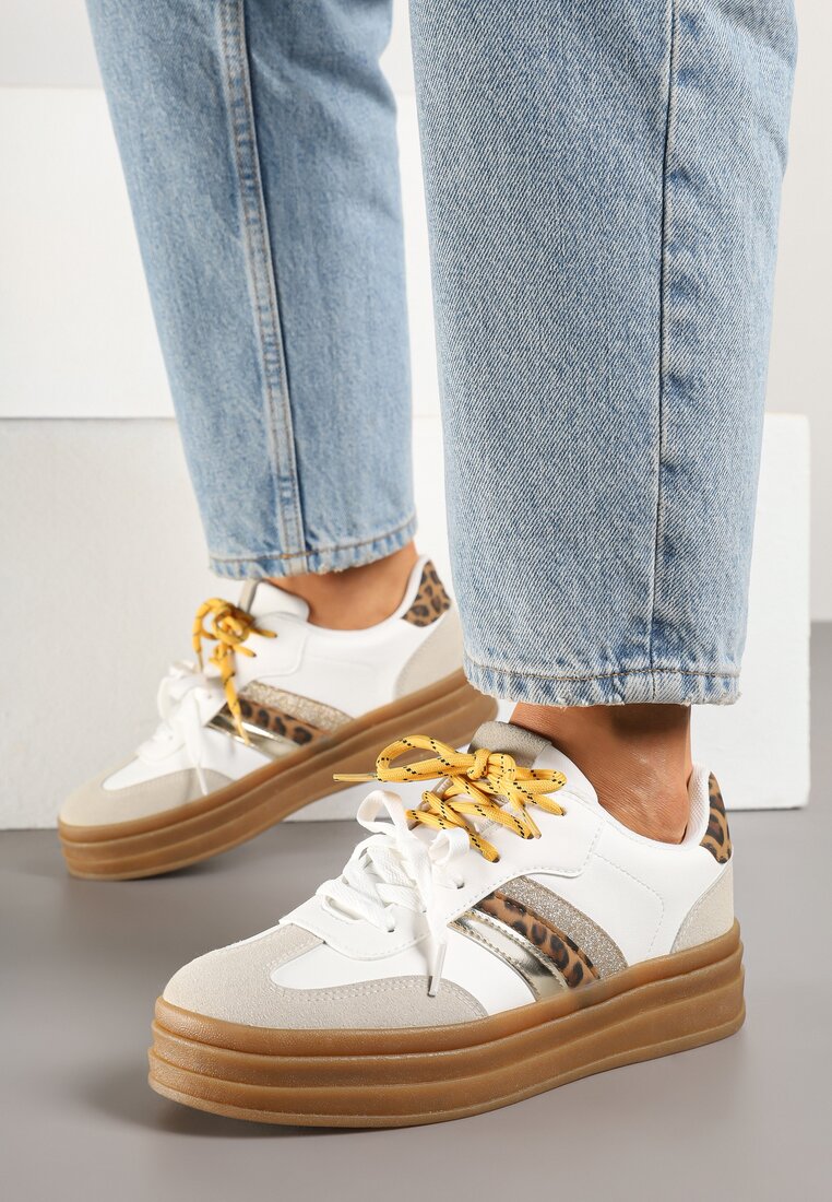 Sneakers Nasalle Alb cu maro