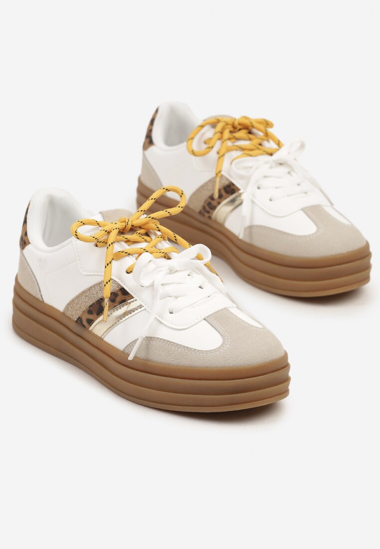 Sneakers Nasalle Alb cu maro