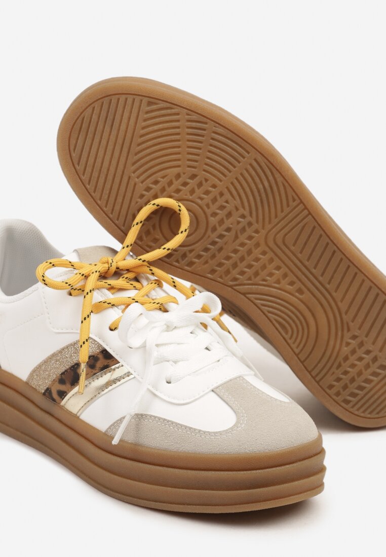 Sneakers Nasalle Alb cu maro