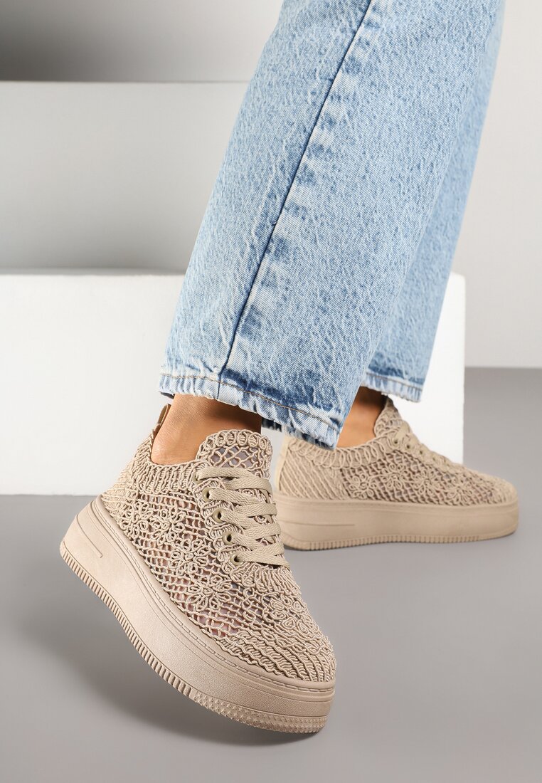 Sneakers Isdisane Bej închis