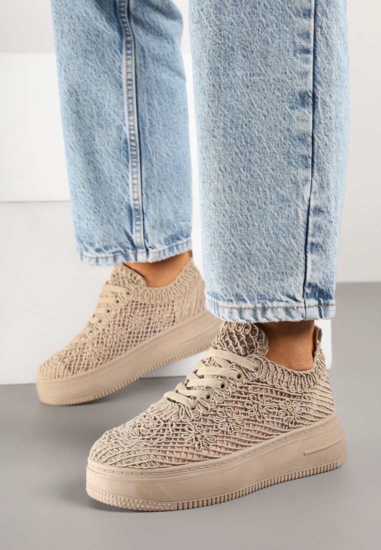 Sneakers Isdisane Bej închis