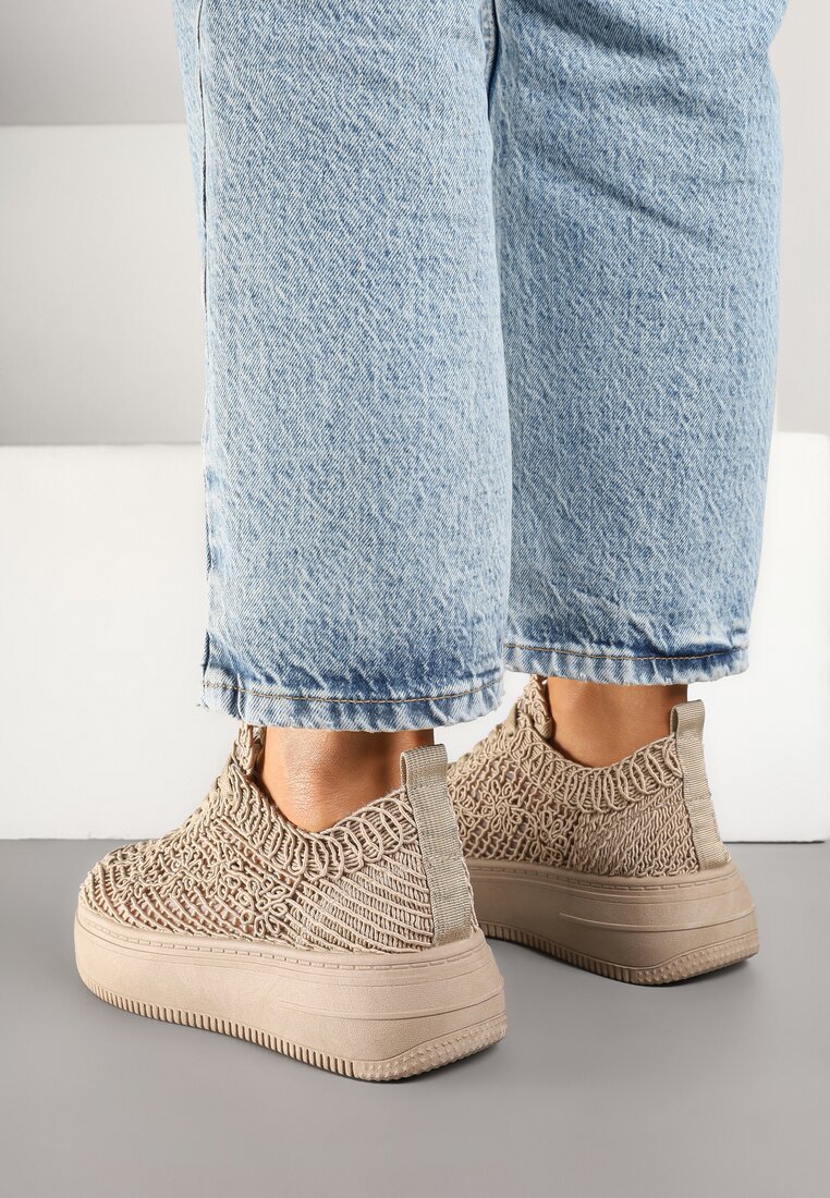 Sneakers Isdisane Bej închis