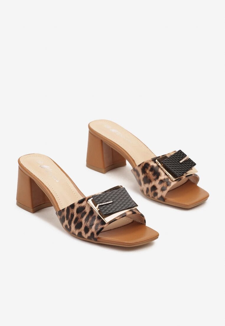 Papuci Mirriza Imprimeu leopard