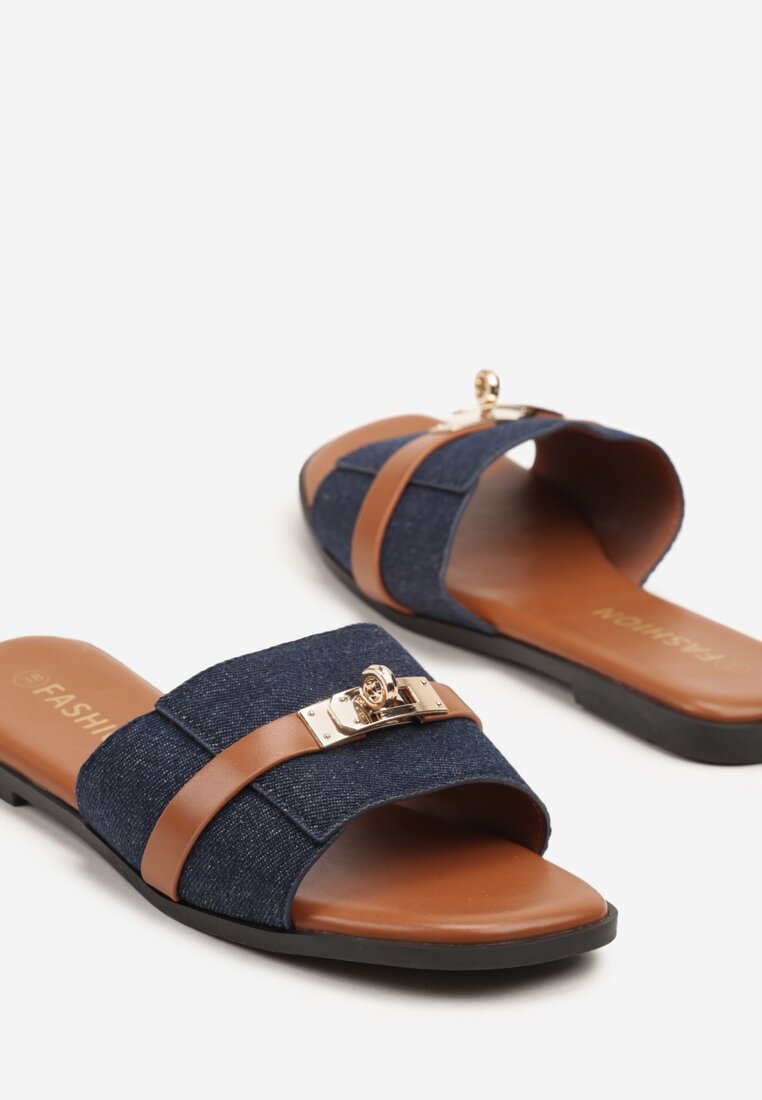 Papuci Morwia Bleumarin