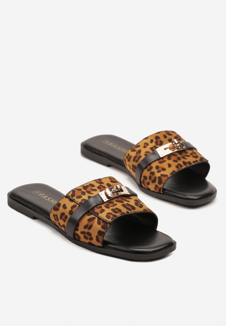 Papuci Morwia Imprimeu leopard