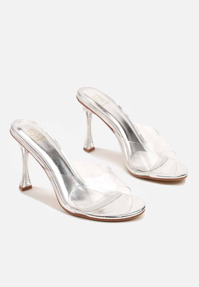 Pantofi stiletto Korimara Argintii