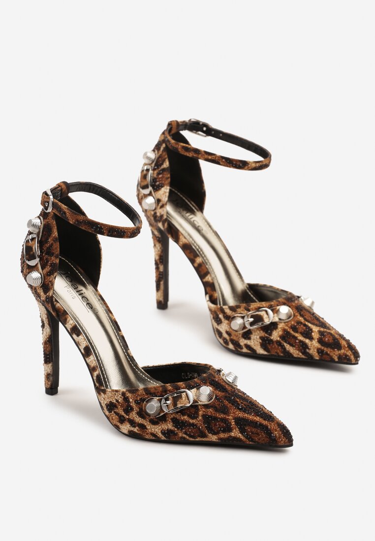Pantofi stiletto Ridirianne Imprimeu leopard