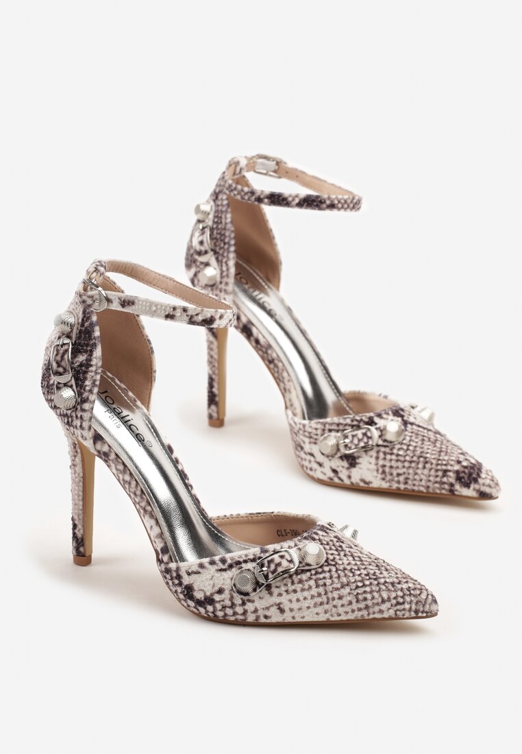 Pantofi stiletto Ridirianne Print piele de șarpe