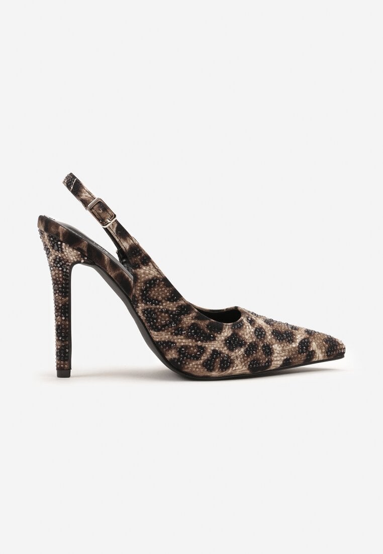 Pantofi stiletto Zithina Imprimeu leopard