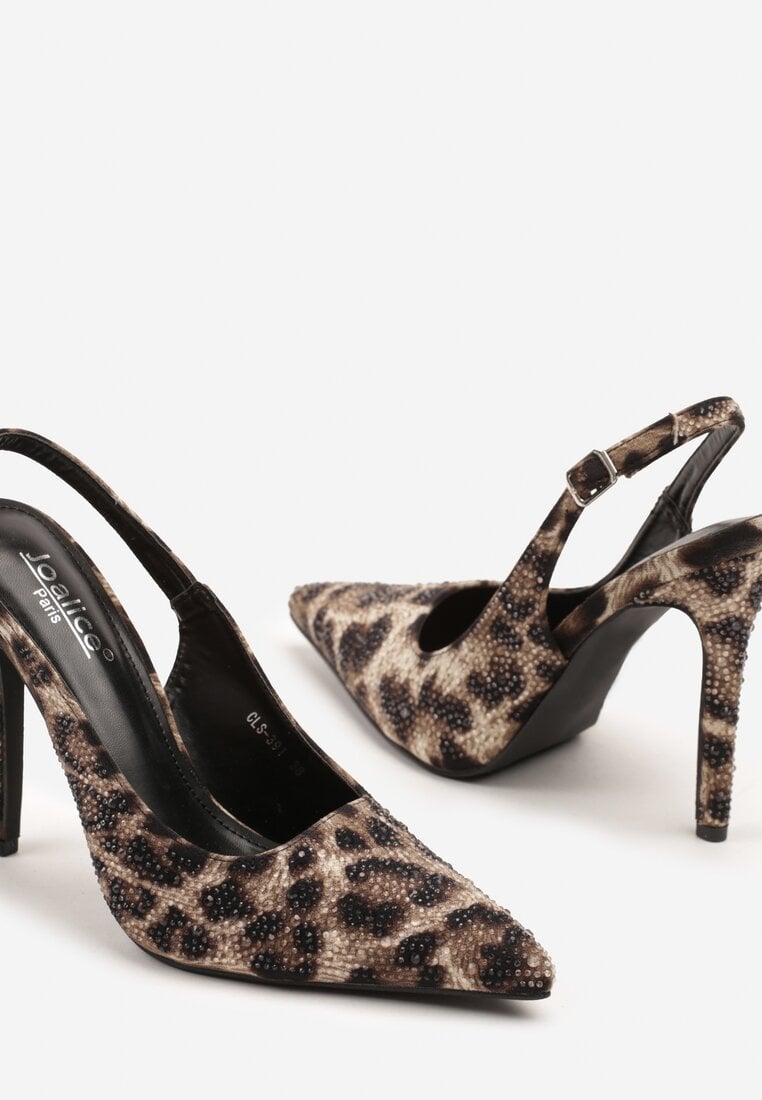 Pantofi stiletto Zithina Imprimeu leopard