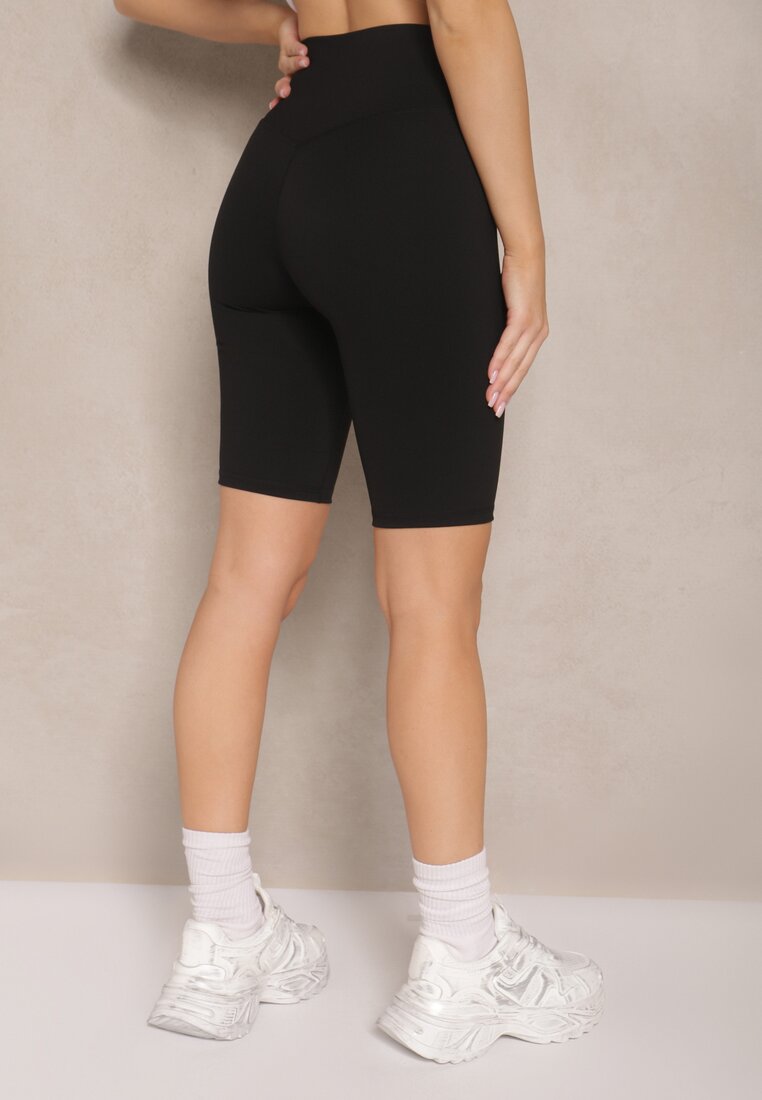 Czarne Szorty Kolarki High Waist Basalla