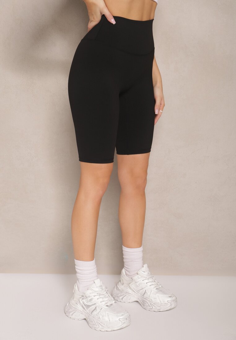 Czarne Szorty Kolarki High Waist Basalla