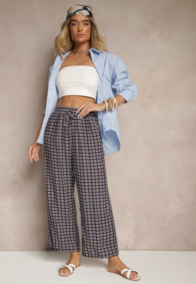 Pantaloni Farisia Bleumarin