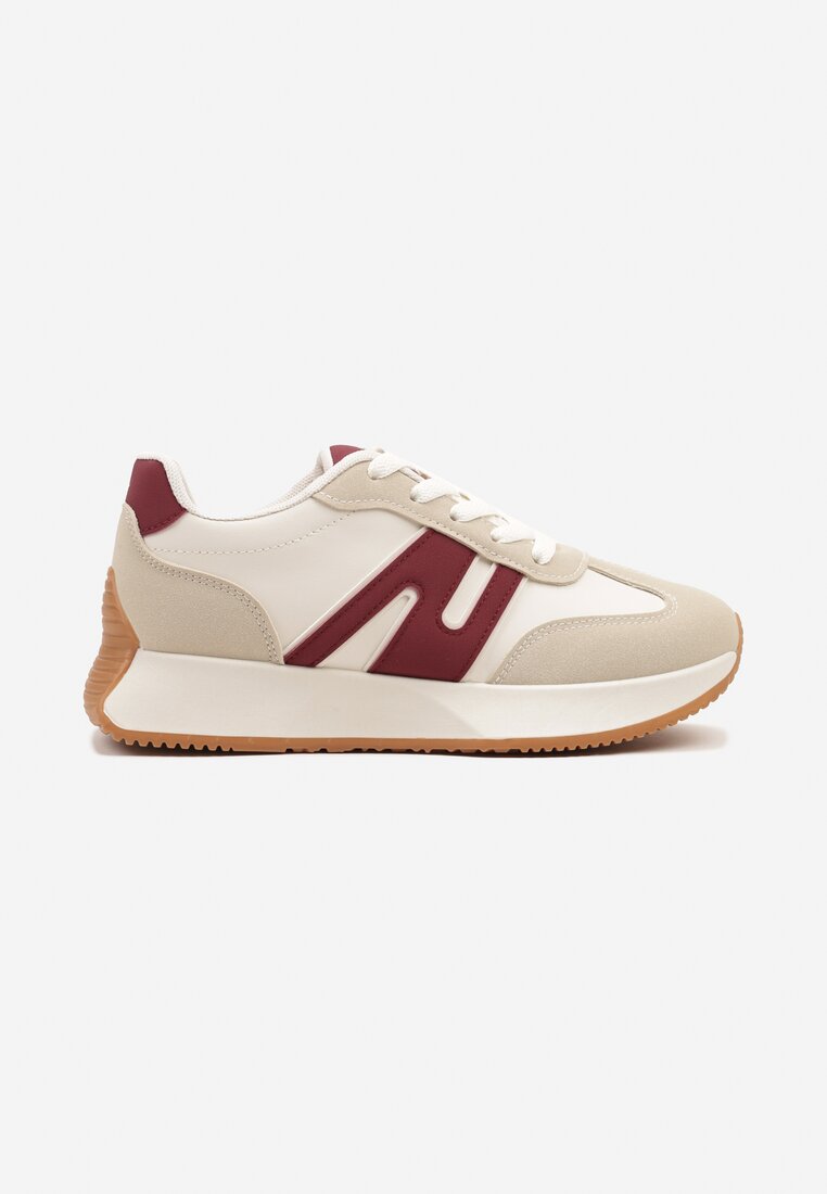 Sneakers Dalvisa Bordo cu roșu