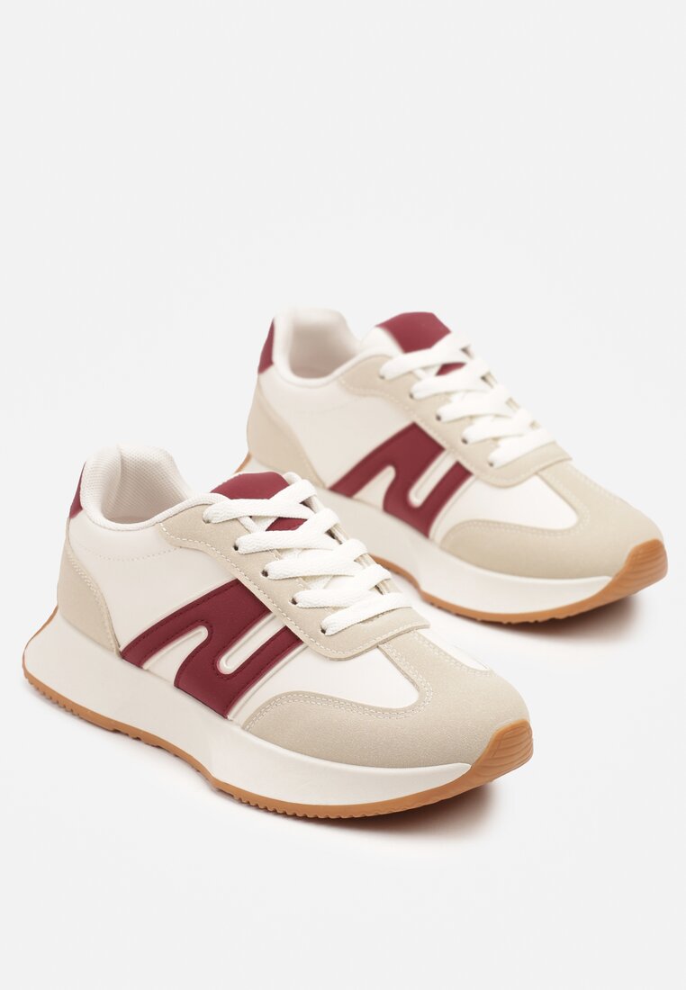 Sneakers Dalvisa Bordo cu roșu