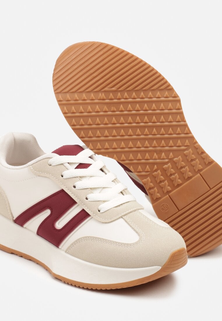 Sneakers Dalvisa Bordo cu roșu