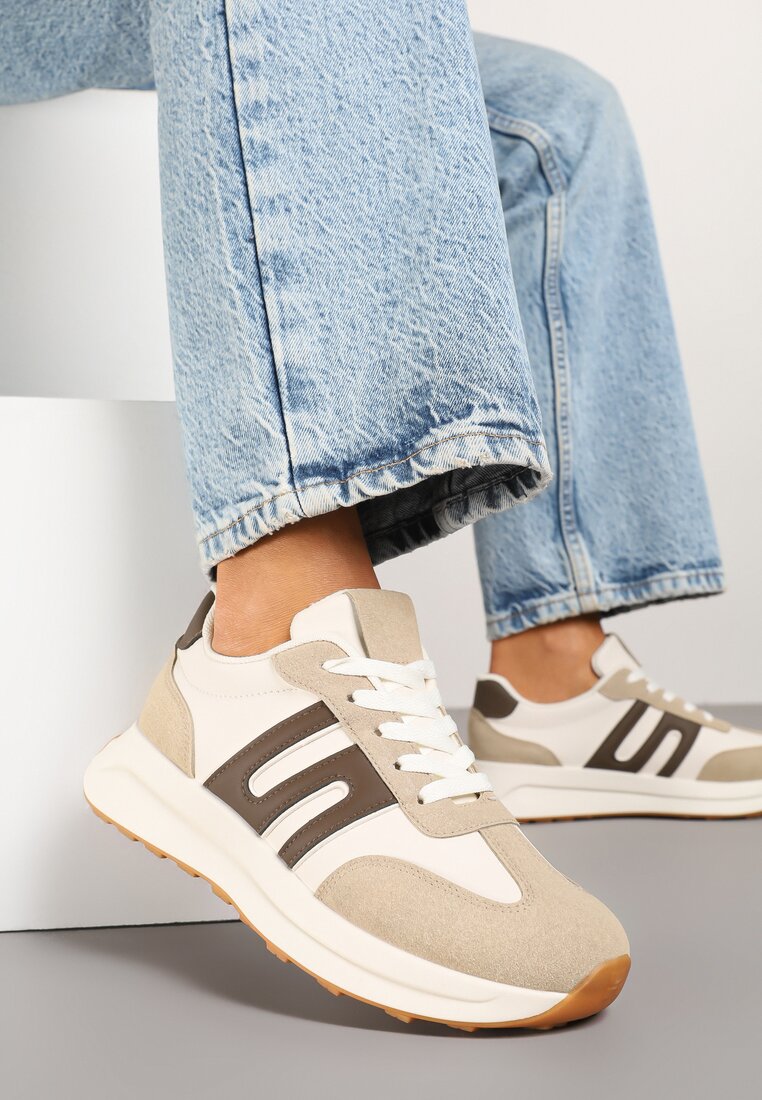 Sneakers Eldvisa Bej închis