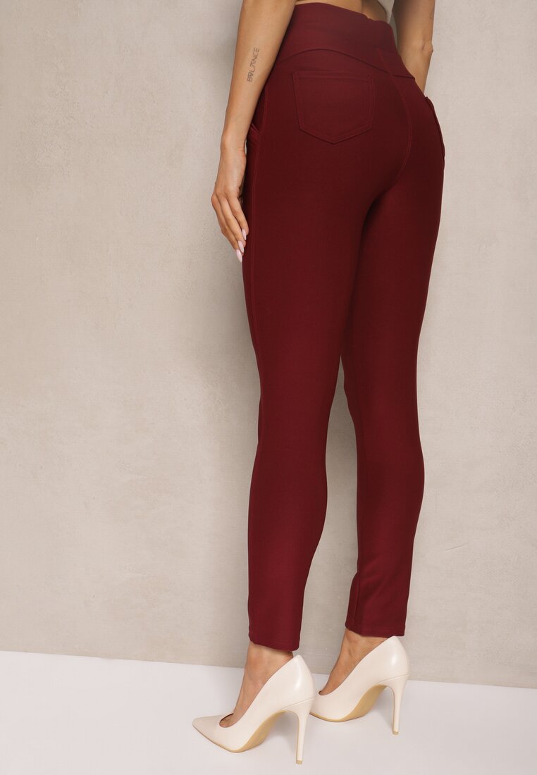 Pantaloni Rizeena Bordo