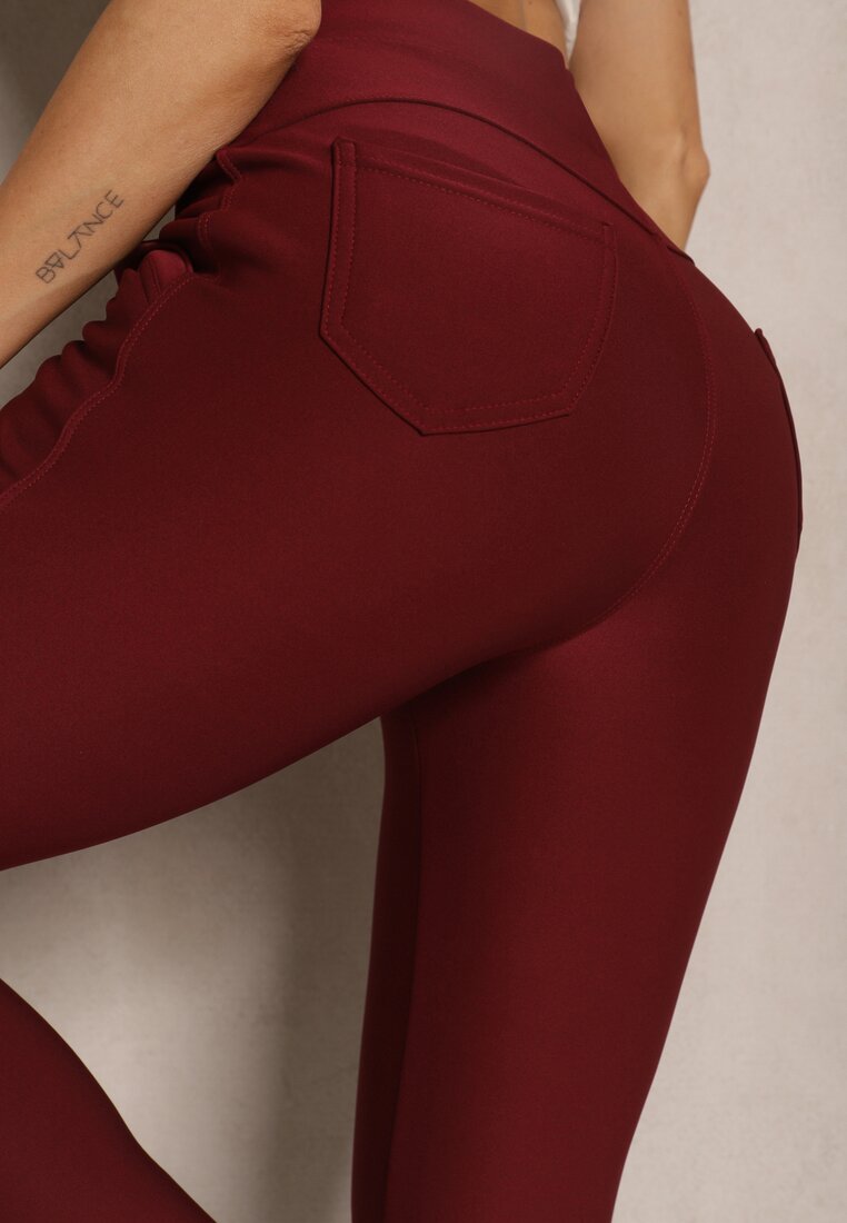 Pantaloni Rizeena Bordo