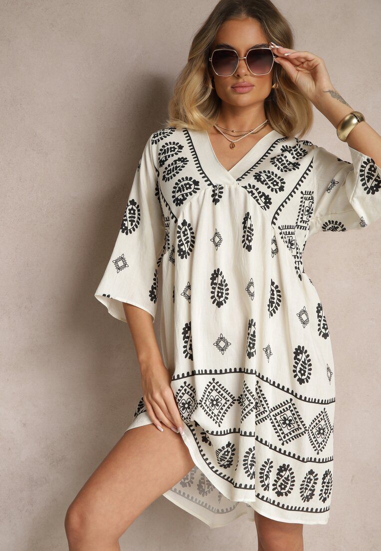 Rochie Virisna Neagră cu alb