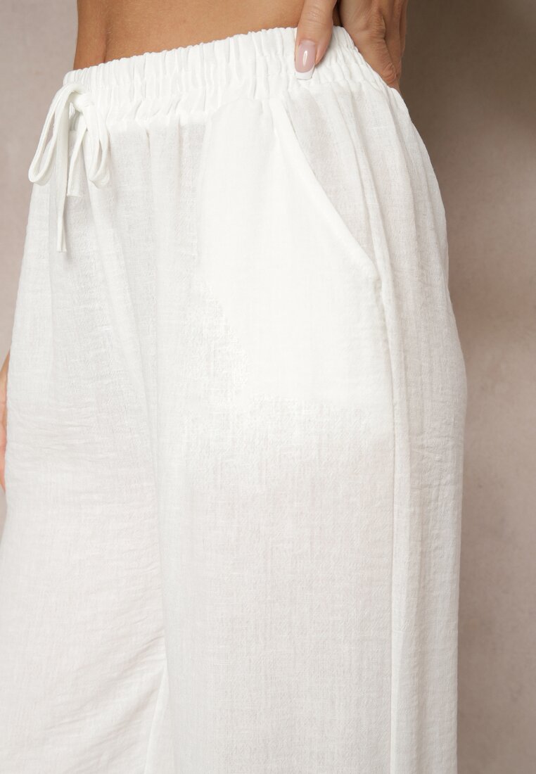 Pantaloni Edilisea Albi
