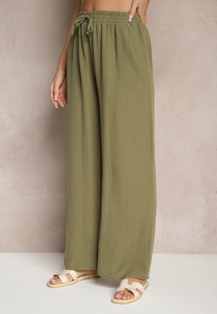 Pantaloni Edilisea Verde închis