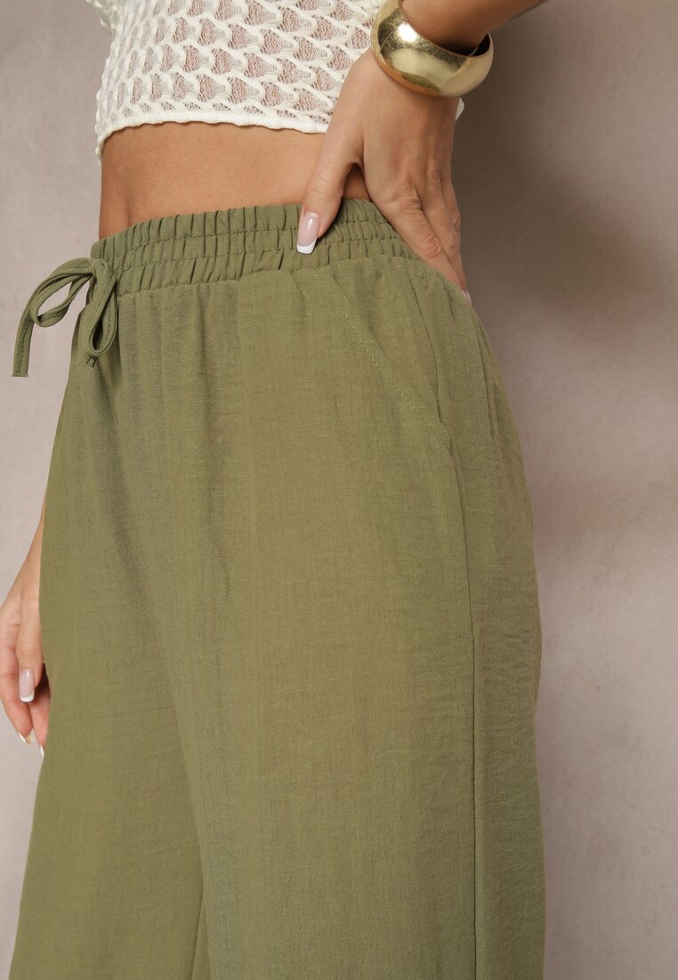 Pantaloni Edilisea Verde închis