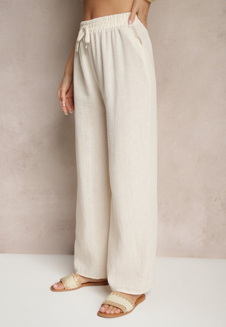 Pantaloni Edilisea Bej deschis