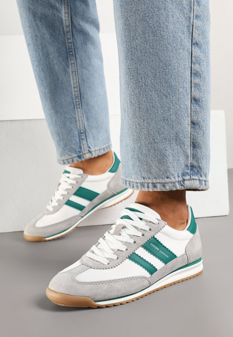 Sneakers Nasnella Alb cu gri
