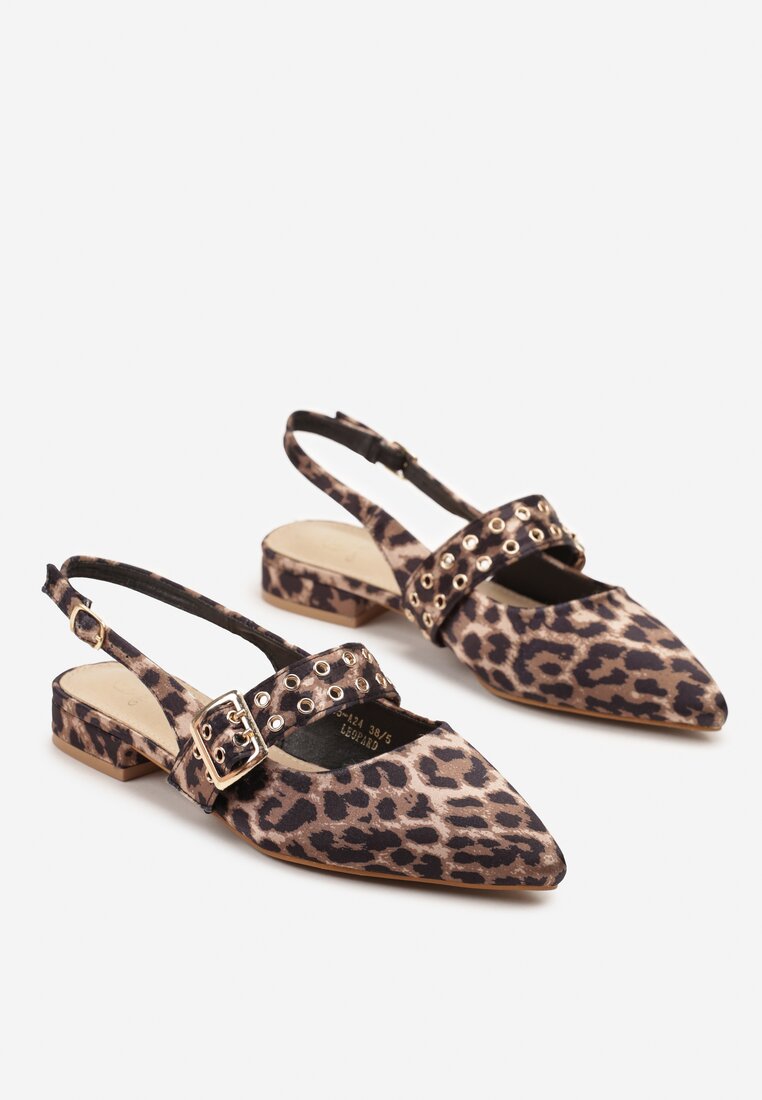 Pantofi cu toc Pollime Imprimeu leopard