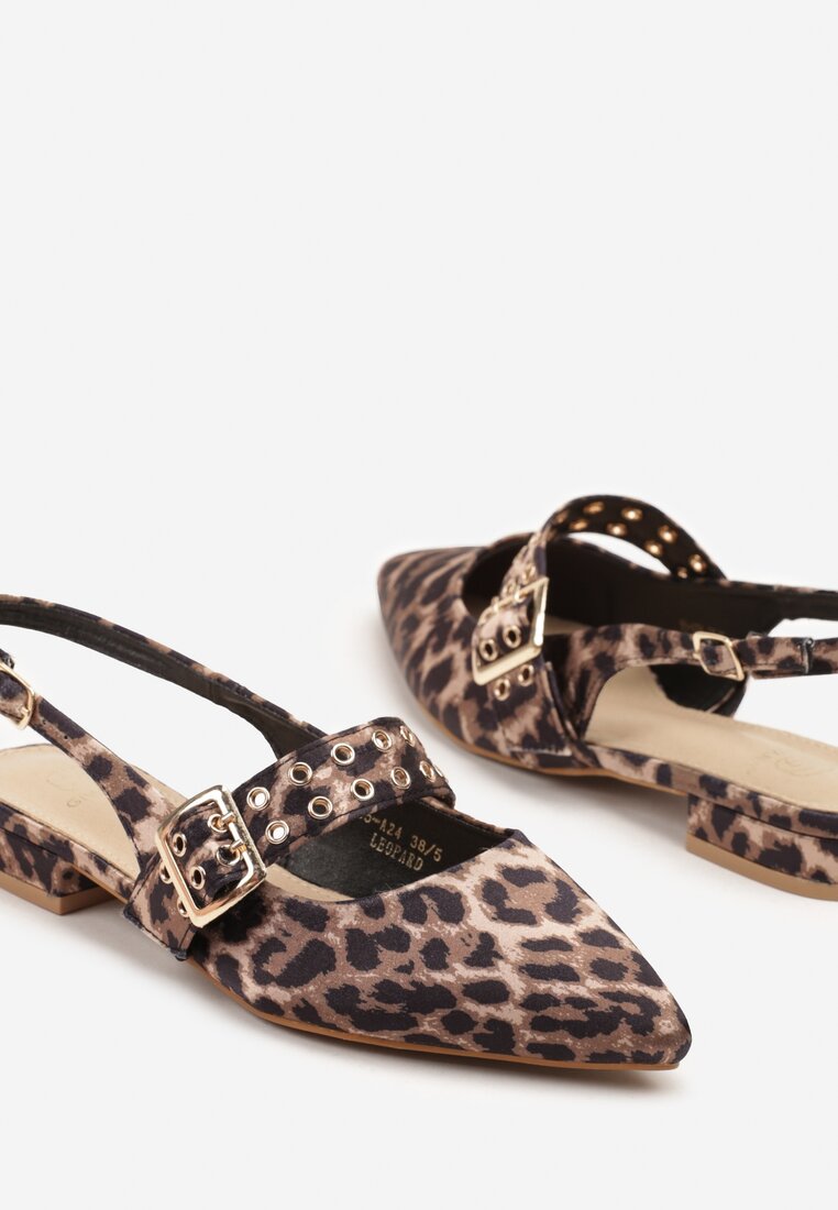 Pantofi cu toc Pollime Imprimeu leopard