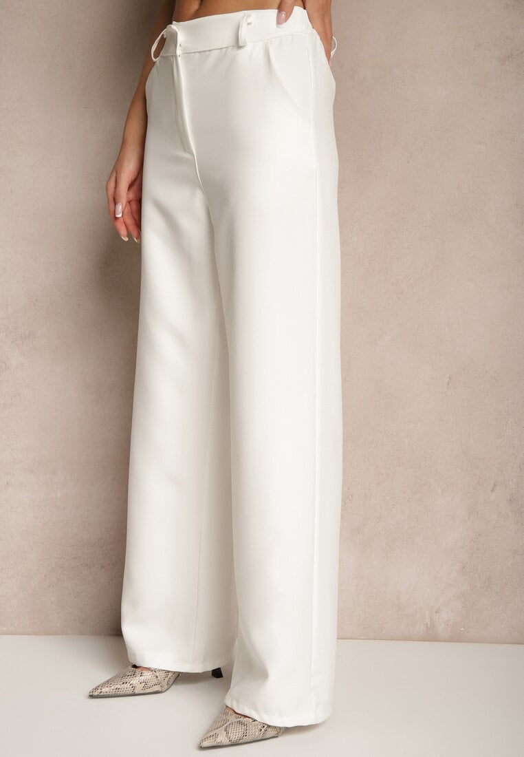 Pantaloni Viviorea Albi
