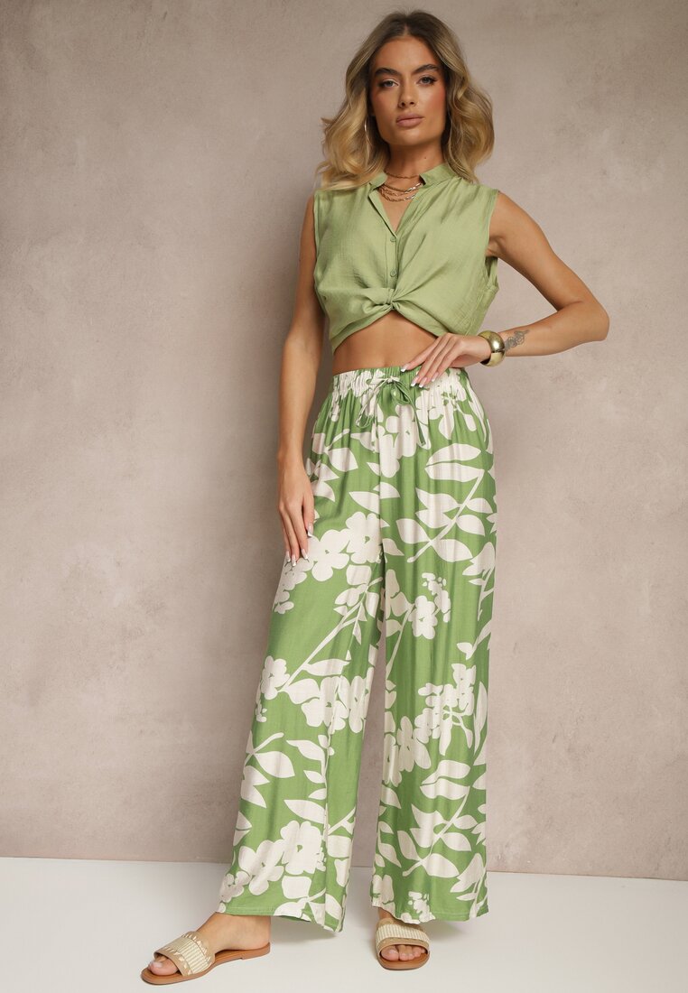 Pantaloni Elaneora Verde închis