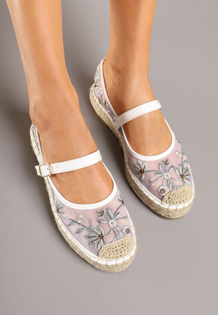 Espadrile Evelritia Albe