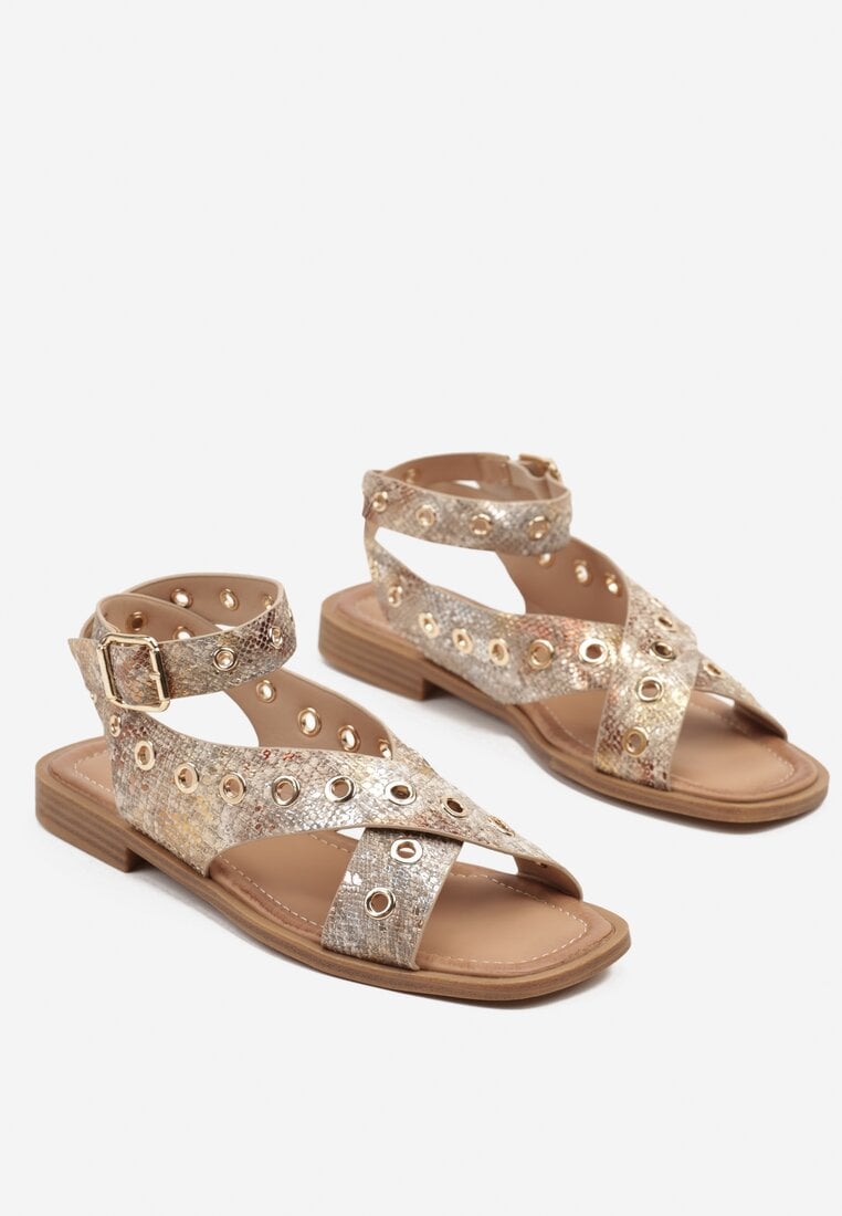 Sandale Annivelle Print piele de șarpe