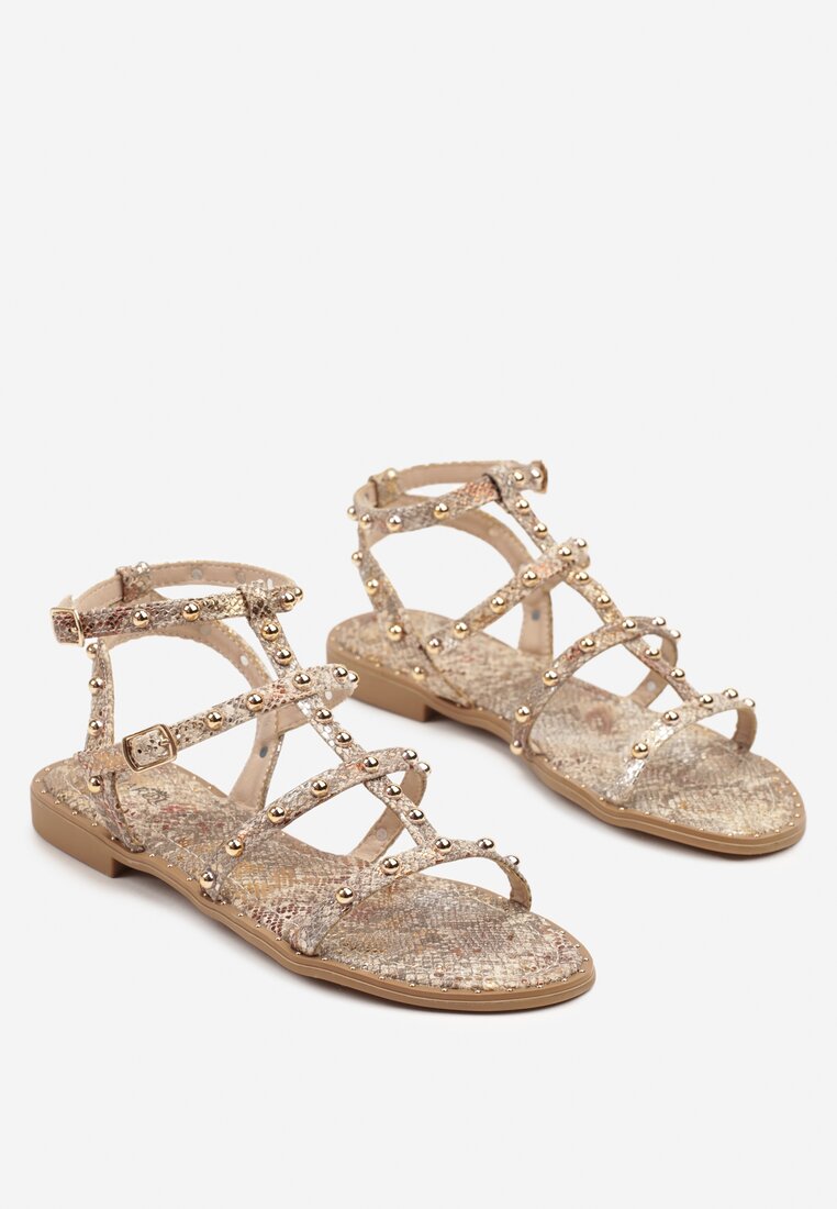 Sandale Milritia Print piele de șarpe