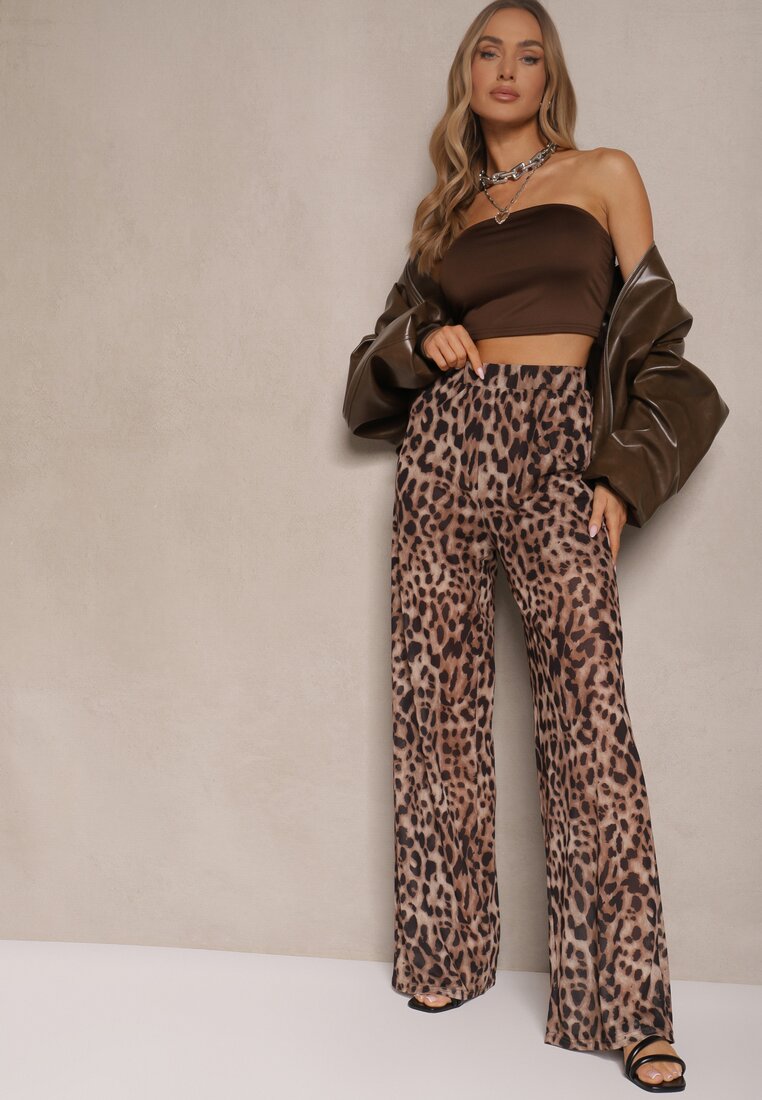 Pantaloni Ciaraviana Imprimeu leopard