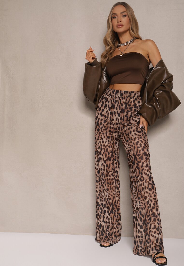 Pantaloni Ciaraviana Imprimeu leopard