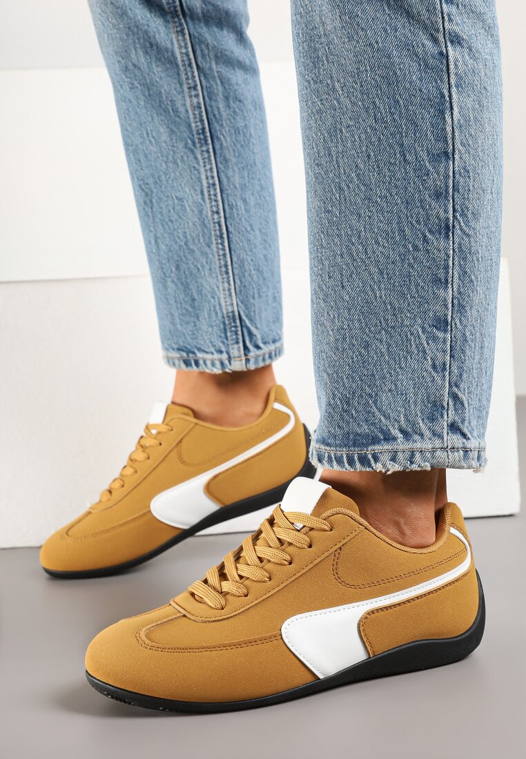 Jasnobrązowe Sneakersy Typu Klasyczne Tenisówki Zelritia