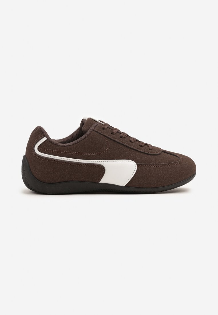 Brązowe Sneakersy Typu Klasyczne Tenisówki Zelritia